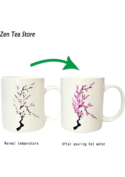 Desen A Soğuk Su Sihirli Sakura Fincan Japon Sıcak Soğuk Sıcaklık Renk Değişikliği Çay Fincanı Seramik Kung Fu Çay Bardağı Çay Kase Içecek Bardağı (Yurt Dışından) modelleri