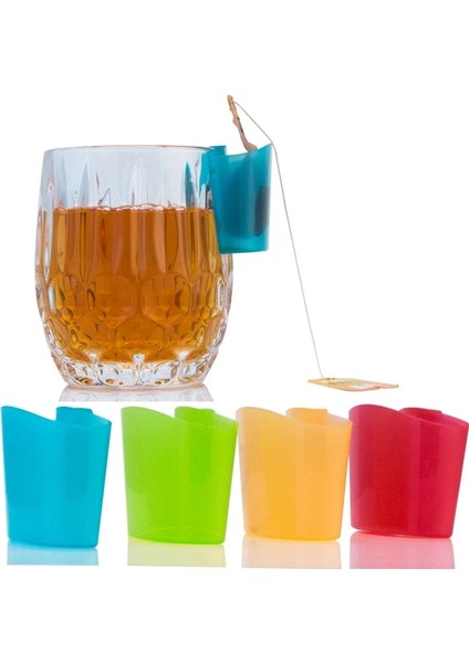 Pembe Uygun Fincan Asılı Çay Poşeti Tutucu 4 Parça Bisküvi Standı Bardak Askıları Ev Partisi Malzemeleri Öğleden Sonra Çay Aksesuarları (Yurt Dışından) fırsatları