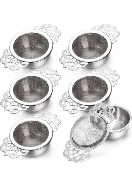 Damlama Kaseli Gümüş 6 Paket Çay Süzgeçleri, Gevşek Yaprak Çay Için 2,5 Inç Çay Filtreleri, Saplı Paslanmaz Çelik Hasır Çay Demlik (Yurt Dışından) fiyatları