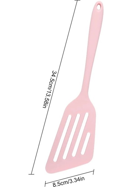 Pembe Silikon Pişirme Spatula Mutfak Pişirme Turner Oluklu Pişirme Gereçler Spatula Yumurta Balık Kızartma Tavası Kepçe Kızarmış Kürek Spatula (Yurt Dışından) modelleri