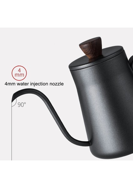 Kapaklı 400ML Kuğu Boyun Su Isıtıcısı Ince Ağızlı Şişe Paslanmaz Çelik Kalınlaşmak Kahve Damlatıcı Pot Su Isıtıcısı Ev Mutfak Gadget Su Isıtıcısı Su Kabı (Yurt Dışından)
