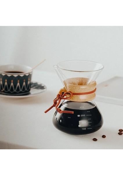 Küçük Kahve Botter 400ML 600ML 800ML Dayanıklı Cam Kahve Makinesi Cezve Espresso Kahve Makinesi Paslanmaz Çelik Filtre ile Damlama Kabı Üzerine Dökün (Yurt Dışından)