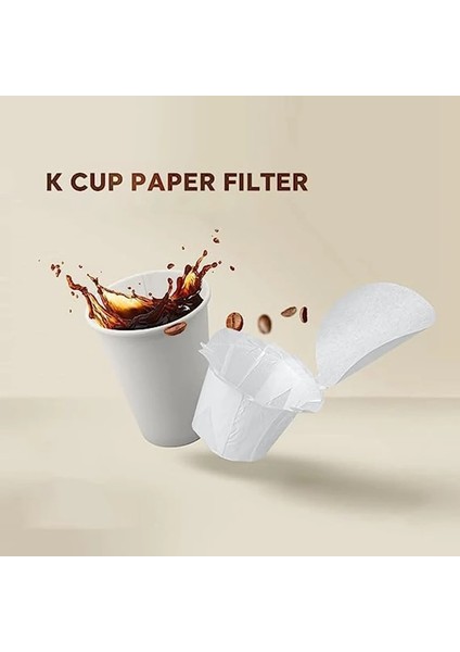 Beyaz Tek Kullanımlık Kağıt Filtreler Kapaklı Yeniden Kullanılabilir Kahve K Bardak Biyobozunur Kağıt Kahve Filtreleri Keurig Kahve Makinesi Için Fit (Yurt Dışından) modelleri