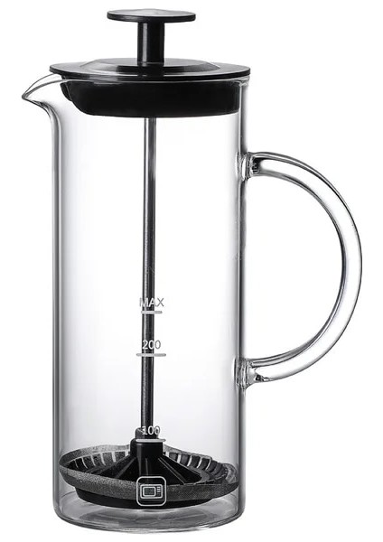 B 480ML Manuel Süt Köpürtücü Cam Süt Köpürtücü Cezve Cam Örgü Fransız Basın Kahve Makinesi Köpürtücü Sürahi Karıştırıcı Krema Mutfak Gereçleri (Yurt Dışından)