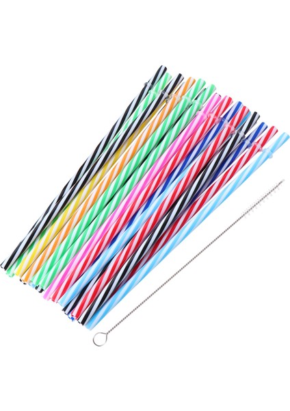 Gösterildiği Gibi Ounona 25 Adet Iki Renk Dişli Şeffaf Olmayan Yeniden Kullanılabilir Plastik Kalın Içme Pipetleri Mason Kavanoz Pipetler Parti Veya Ev Kullanımı Için (Yurt Dışından)