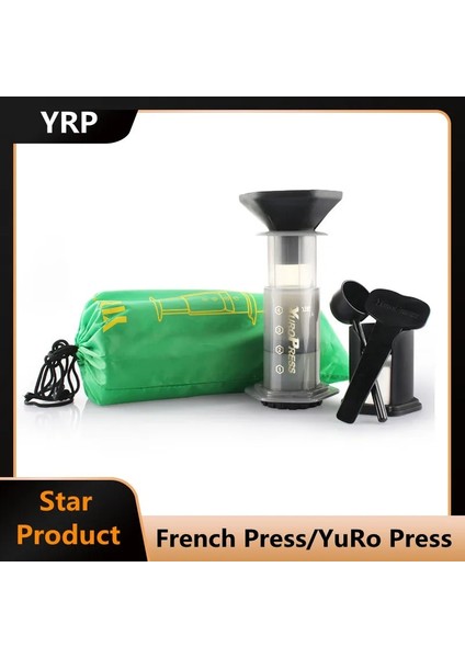 Beyaz Yrp Fransız Presi Taşınabilir Kahve Makinesi Damla Portafilter Espresso Kahve Makinesi Yeniden Kullanılabilir Içerir 350 Adet 64MM Kahve Filtre Kağıdı (Yurt Dışından)