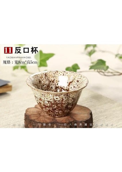 11 El Yapımı Seramik Çay Fincanları Çin Çay Bardağı Porselen Bardak Drinkware (Yurt Dışından)