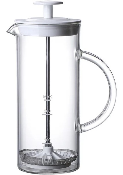 480ML Manuel Süt Köpürtücü Cam Süt Köpürtücü Cezve Cam Örgü Fransız Basın Kahve Makinesi Köpürtücü Sürahi Karıştırıcı Krema Mutfak Gereçleri (Yurt Dışından)