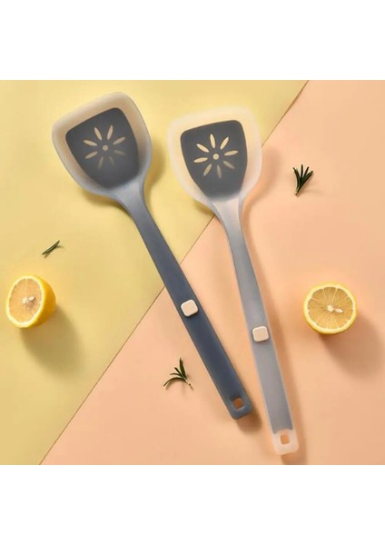 Siyah Kokusuz Spatula Silikon Kızartma Spatula Yarı Saydam Uygun Depolama Pişirme Spatula Kızartma (Yurt Dışından) fırsatları