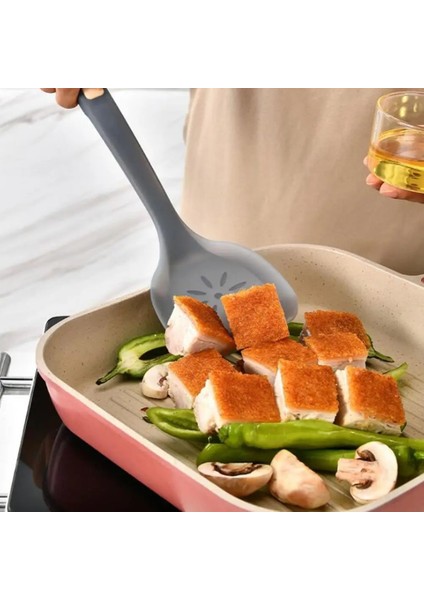 Siyah Kokusuz Spatula Silikon Kızartma Spatula Yarı Saydam Uygun Depolama Pişirme Spatula Kızartma (Yurt Dışından) indirimleri