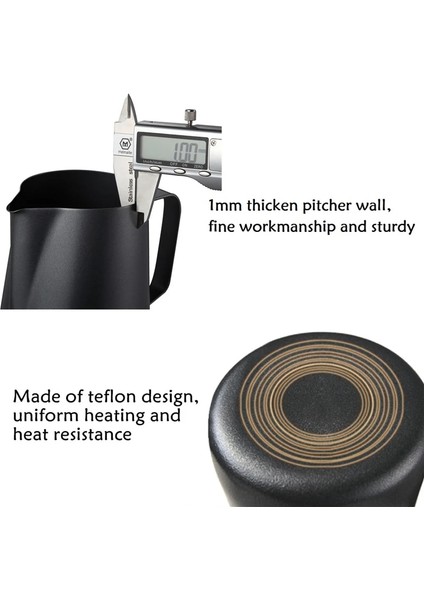 Anahtarlık Dahil 1 350ML Yapışmaz Kaplama Paslanmaz Çelik Süt Köpürtme Sürahisi Espresso Kahve Barista Latte Cappuccino Orta Doğu Suudi Arabistan Tasarımı (Yurt Dışından) modelleri