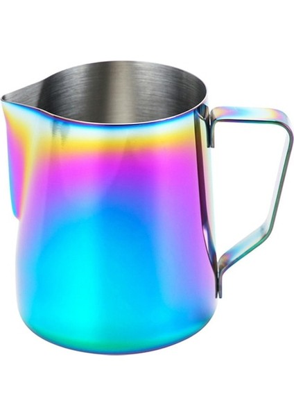 Renkli 350 ml Süt Buharda Köpürtme Sürahi Sürahi Paslanmaz Çelik Süt Sürahisi Latte Sanat Kalem Iğne Cafeteira Espresso Cappuccino Kahve Sürahi (Yurt Dışından)