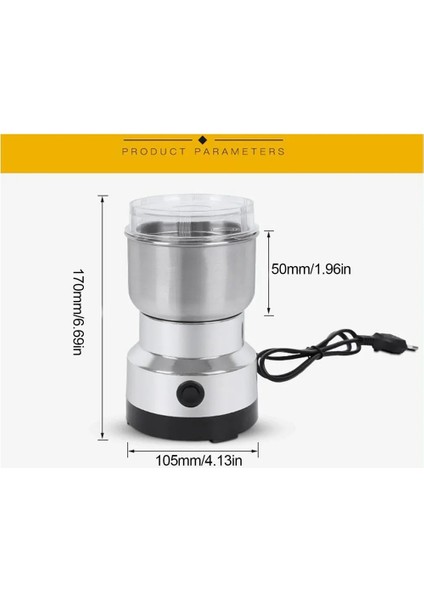 Elektrikli Kahve Değirmeni Çok Fonksiyonlu Un Freze Makinesi Tahıl Fındık Fasulye Baharat Tahıl Öğütücü Ev Kahve Değirmeni (Yurt Dışından) fırsatları