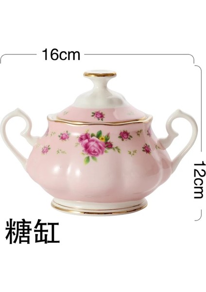 Stil 2 Avrupa Tarzı Cezve Süt Kavanozu Şeker Kavanozu Ev Kemik Çini (Yurt Dışından)