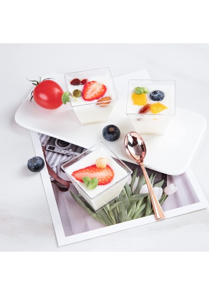 Şeffaf 25 Adet 25/50/100 Adet 60 ml Tek Kullanımlık Plastik Tatlı Bardak Doğum Günü Şeffaf Parti Dondurma Kupası Ev Noel Verilen (Yurt Dışından)