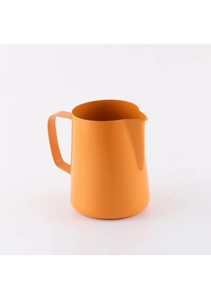 Turuncu 400ML Süt Köpürtme Sürahisi Süt Köpürtücü Sürahi Paslanmaz Çelik Köpürtme Sürahisi Espresso Barista Sürahi Süt Tenceresi Kahve Aksesuarları (Yurt Dışından) indirimleri