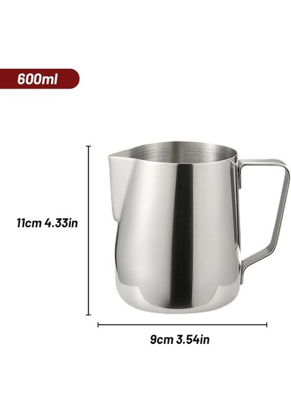 600ML 304 Paslanmaz Çelik Latte Espresso Kahve Süt Köpürtme Sürahisi Kahve Sürahi 100ML 150ML 250ML 350ML 600ML 1000ML (Yurt Dışından)