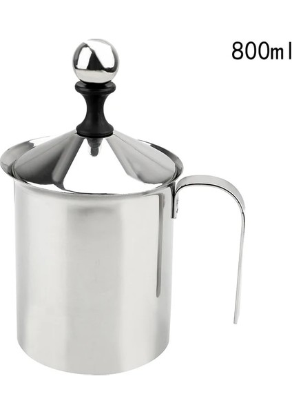 800ML Mutfak Gereçleri 400/800ML Paslanmaz Çelik Çift Örgü Süt Kreması Manuel Süt Köpürtücü Süt Köpüğü Örgü Kahve Köpürtücü Kahve Karıştırıcı (Yurt Dışından)