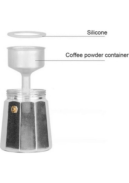 1 Fincan Mocha Pot Aksesuarları Için Set Alüminyum Kahve Espresso Moka Soba Pot Bağlantı Parçaları Filtre Huni Contası Silikon Kauçuk Moka Pot (Yurt Dışından)