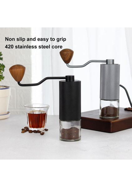 06 Manuel Kahve Değirmeni El Kahve Çekirdeği Çapak Öğütücüler Cnc Paslanmaz Çelik Çekirdek R02 Manuel Öğütücü Gri Ev Coffeeware (Yurt Dışından)