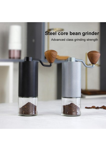 06 Manuel Kahve Değirmeni El Kahve Çekirdeği Çapak Öğütücüler Cnc Paslanmaz Çelik Çekirdek R02 Manuel Öğütücü Gri Ev Coffeeware (Yurt Dışından)