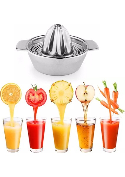 Gümüş Paslanmaz Çelik Limon Portakal Suyu Sıkacağı Blender Sıkacağı Makinesi El Manuel Pres Mutfak Ev Küçük Meyve Suyu Sıkacağı 25 # (Yurt Dışından) modelleri
