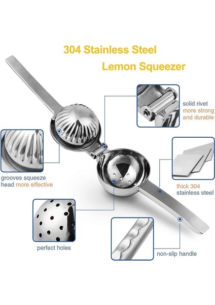 Gümüş Paslanmaz Çelik Limon Meyve Sıkacağı Çok Fonksiyonlu Portakal Sıkacağı Manuel Meyve Suyu Sıkacağı El Basınçlı Sıkacağı Mutfak Meyve Araçları (Yurt Dışından) modelleri