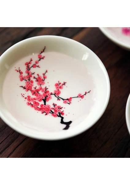 Soğuk ve Sıcak Sa Japon Sihirli Sakura Fincan Soğuk Sıcaklık Renk Değiştiren Çiçek Ekran Sake Fincan Seramik Kung Fu Çay Bardağı Çay Kase Sakura Fincan (Yurt Dışından) fırsatları