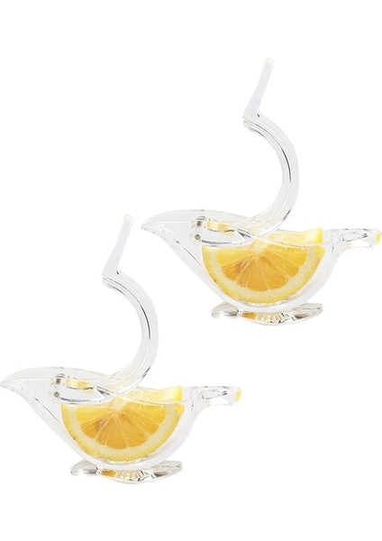 2 Adet 2 Adet Mutfak Ev Kayma Aracı Basın Sıkmak Meyve Mini Manuel Meyve Sıkacağı Kuş Şekli Şeffaf Taşınabilir Portakal Limon Manuel Meyve Sıkacağı (Yurt Dışından)