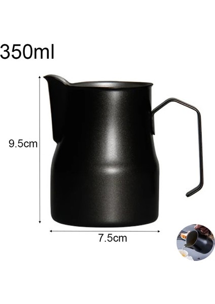 BJ350ML Süt Bardağı 150ML/350ML/550ML/700ML/1000ML Espresso Paslanmaz Çelik Kahve Sürahi Çekme Çiçek Çayı Köpürtme Süt Latte Sürahi (Yurt Dışından)