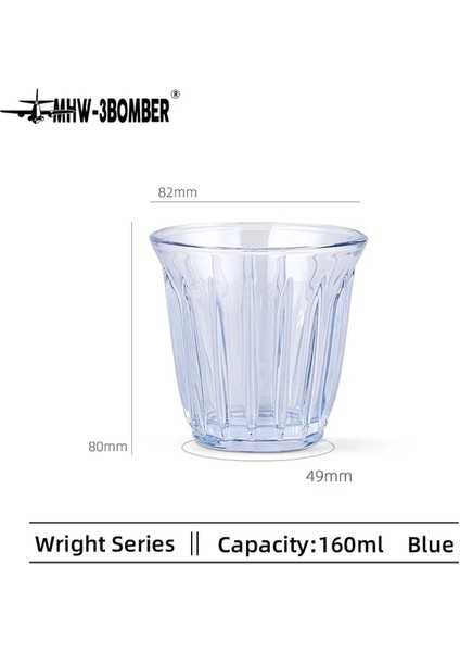 1 Adet Mavi 160 ml Mhw-3bomber 160 ml Cam Kahve Fincanı Sanat Şarap Bardakları Ofis Anti-Haşlanma Su Kupaları Espresso Bardak Şık Ev Barista Aksesuarları (Yurt Dışından) fiyatları