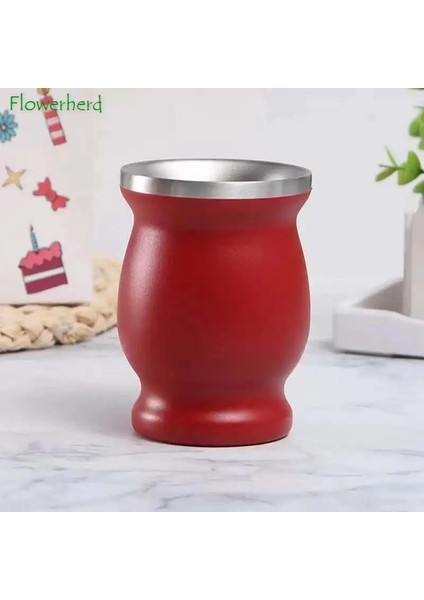 Yeşil 8 Oz Yerba Mate Çay Bardağı Çift Duvarlı Doğal Kabak Drinkware Teaware Arjantin Kabak Şeklinde Kolay Temizlenebilir Paslanmaz Çelik (Yurt Dışından) modelleri
