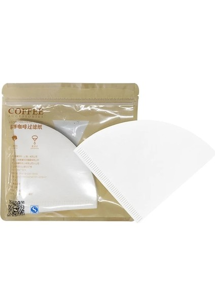 V01 Tımemore Kahve Kağıt Filtre Kahve Poşeti 1-2 Fincan V60 Damlatıcı Formatı Espresso Çay Demlik Aksesuarları Fan V-Şekilli Filtreler 50 Adet (Yurt Dışından)