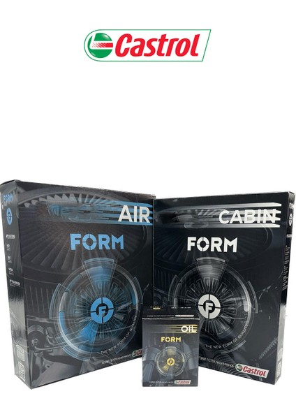 Seat Ateca 1.6 2.0 Tdı Dizel Castrol Form Filtre Bakım Seti 2016-2020 Hava+Yağ+Standart Polen