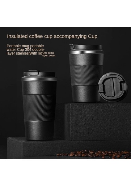 Fildişi 510ML Fitil ve Evcil Hayvanları Kahve Fincanı Çift Katmanlı Vakum Yalıtım Fincan Ticari Araba Su Bardağı Reklam Hediyelik Fincan Özelleştirme (Yurt Dışından)
