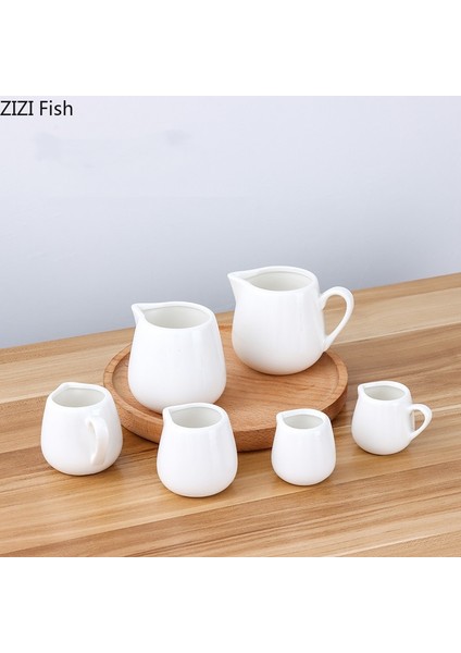 B--50ML Yaratıcı Seramik Süt Sürahisi Kahve Latte Süt Köpürtücü Barista Çekme Çiçek Yoğunlaştırılmış Süt Kutusu Ev Düz Renk Kahve Aksesuarları (Yurt Dışından)
