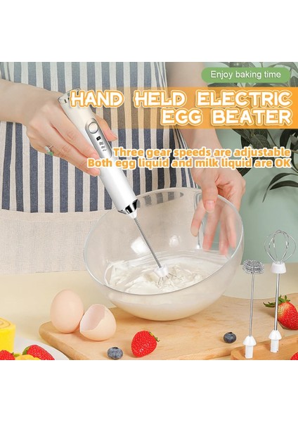 Kırmızı 1 El Elektrikli Süt Köpürtücü Çırpma Yumurta Çırpıcı USB Şarj Edilebilir Milkshake Blender Köpürtücü Kahve Blender Mutfak Gıda Blender (Yurt Dışından)