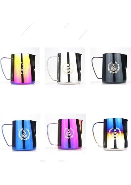 D 350ML 350ML600ML Süt Sürahisi Paslanmaz Çelik Köpürtme Sürahi Çekme Çiçek Fincan Kahve Süt Köpürtücü Sanat Süt Köpüğü Aracı Coffeware (Yurt Dışından)