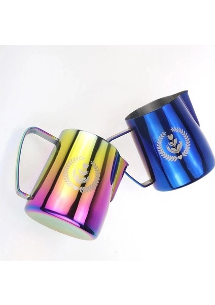 D 350ML 350ML600ML Süt Sürahisi Paslanmaz Çelik Köpürtme Sürahi Çekme Çiçek Fincan Kahve Süt Köpürtücü Sanat Süt Köpüğü Aracı Coffeware (Yurt Dışından)