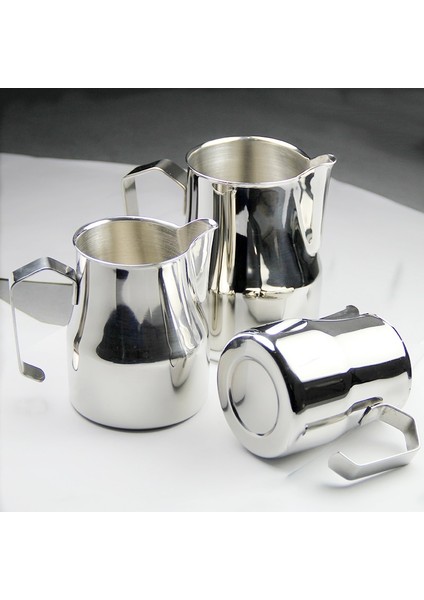 Siyah 550ML Süt Köpürtme Sürahisi Paslanmaz Çelik Profesyonel Süt Köpürtücü Sürahiler Barista Espresso Buhar Bardağı Uzun Yuvarlak Borulu 350/550/750ML (Yurt Dışından) modelleri