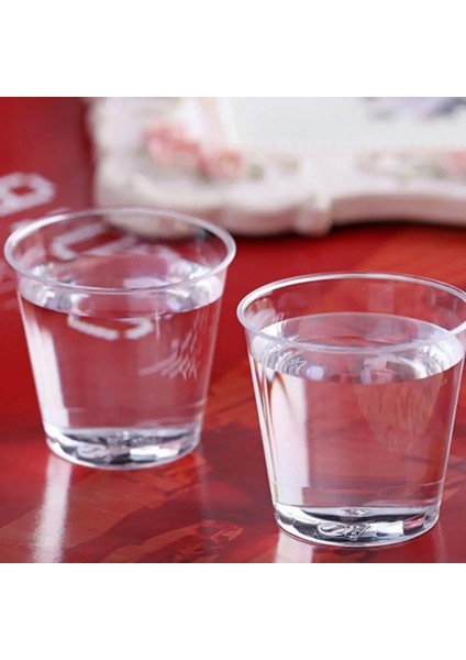 Temizle 100 Adet 20/60/100 Adet Yeni Tek Kullanımlık Şeffaf Plastik Bardak Açık Hava Piknik Doğum Günü Mutfak Parti Sofra Tadım Jöle Tatlı Bardak (Yurt Dışından)