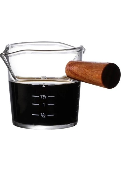 Beyaz Espresso Shot Cam Ahşap Saplı Cam Espresso Ölçüm Fincan Şarap Süt Kahve Ölçüm Sürahisi Isıya Dayanıklı Her Yerde (Yurt Dışından) modelleri