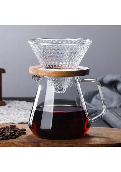 300ML02 Çilek Cezve Tarzı V60 Set Ahşap 700ML/500ML Kahve Damlatıcı ve Kahve Filtresi Için Pot Seti Yeniden Kullanılabilir Kahve Filtreleri (Yurt Dışından) modelleri
