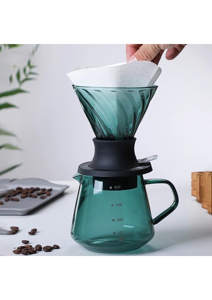 Kahve Filtresi Kahve Paylaşımı Pot Seti Isı Direnci Cam Cafe Maker Filtre Kepçe Fincan El Demleme Espresso Üzerine Dökün Barista Araçları Yeni (Yurt Dışından) modelleri
