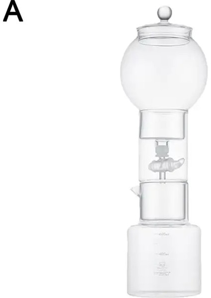Temizle 1l Su Damla Kahve Makinesi Espresso Kahve Soğuk Demlemek Filtre Araçları Buz Percolator Makinesi Yeniden Kullanılabilir Damlatıcı Pot Cam G7K3 (Yurt Dışından)