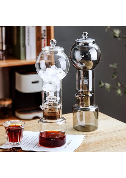 Temizle 1l Su Damla Kahve Makinesi Espresso Kahve Soğuk Demlemek Filtre Araçları Buz Percolator Makinesi Yeniden Kullanılabilir Damlatıcı Pot Cam G7K3 (Yurt Dışından)