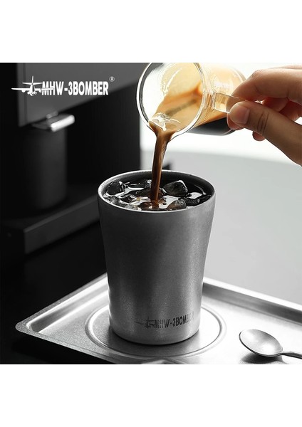 1 Adet Gümüş 280 ml Mhw-3bomber 280 ml Paslanmaz Çelik Espresso Kahve Fincanı Seti Çift Duvar Barbekü Seyahat Kupalar Anti-Haşlanma Su Bardakları Ev Aksesuarları (Yurt Dışından) modelleri