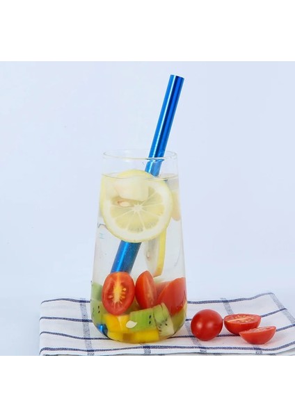 Z Yeniden Kullanılabilir Paslanmaz Çelik Hasır Drinkware Süt Çay Kahve Samanı Sofra Dazzle Renk Kokteyl Suyu Tüpü Bardak Aksesuarları (Yurt Dışından) fiyatları