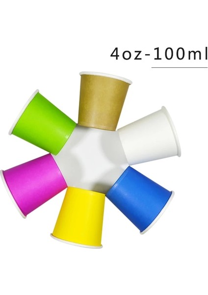 Panda 100 Adet 4 Oz Tek Kullanımlık Bardak Kalın Tatma Konsantre Renk Tadım Fincan Kahve Kağıt Bardak Kahve Için 100 ml Kağıt Bardak (Yurt Dışından)