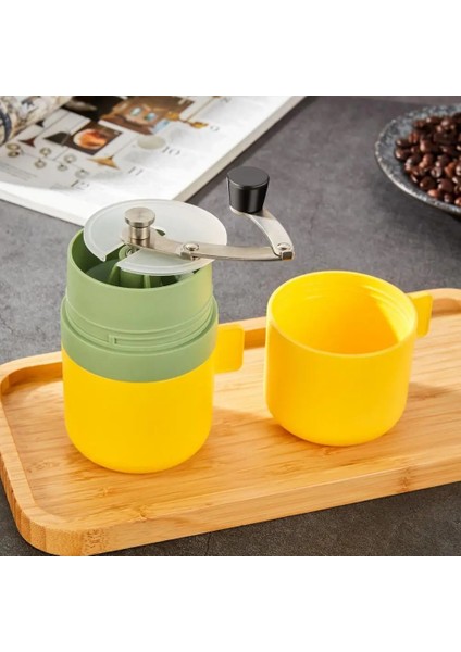 Sarı Kahve Değirmeni 3 Bölümlü Katlanabilir Sap Kantitatif Taşlama Ayarlanabilir Pürüzlülük Ayrılabilir Keskin Kahve El Değirmeni (Yurt Dışından) fiyatları